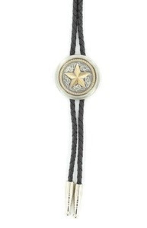 Bolo Tie - Round Concho with Star