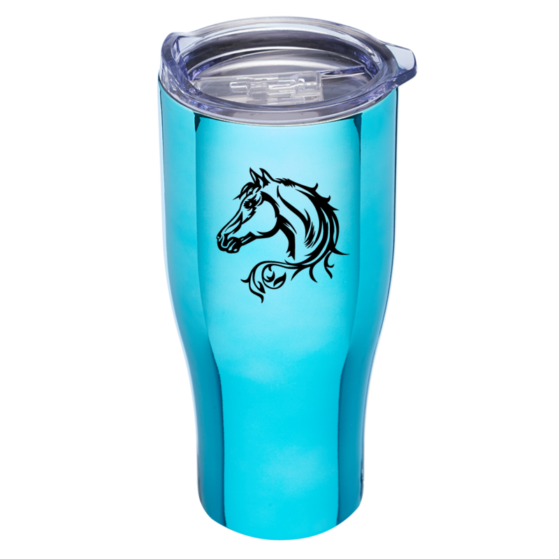 AWST Tumbler - Stainless Steel Fancy Horse Head