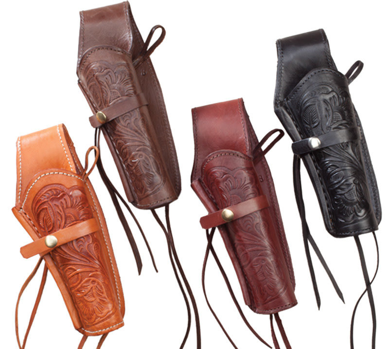WEX Tooled Leather Gun Holster - [Belt Sold Separately]