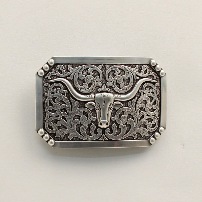 Nocona Belt Buckle - Smooth Edge Longhorn