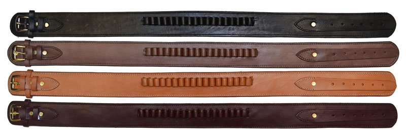 WEX Cartridge Holster Belt .38 Cal - Smooth Leather