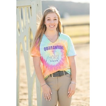 Stirrups Women's Stirrups T-Shirt - "Quarantine" Tie Dye