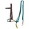 Showman Bosal Bridle - Showman Leather Headstall w/ Nylon Reins - Turquoise