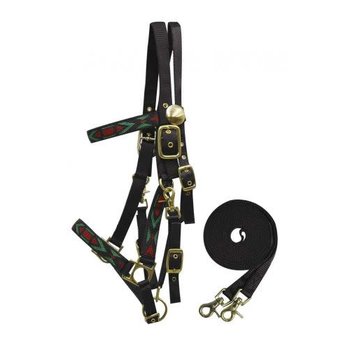 Showman Nylon Halter Bridle Combo w/Reins