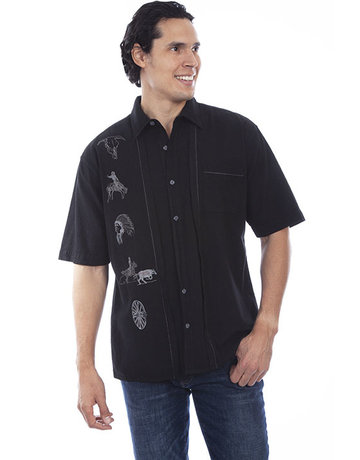 Scully Leather Men's Scully Western Charm Short Sleeve Shirt