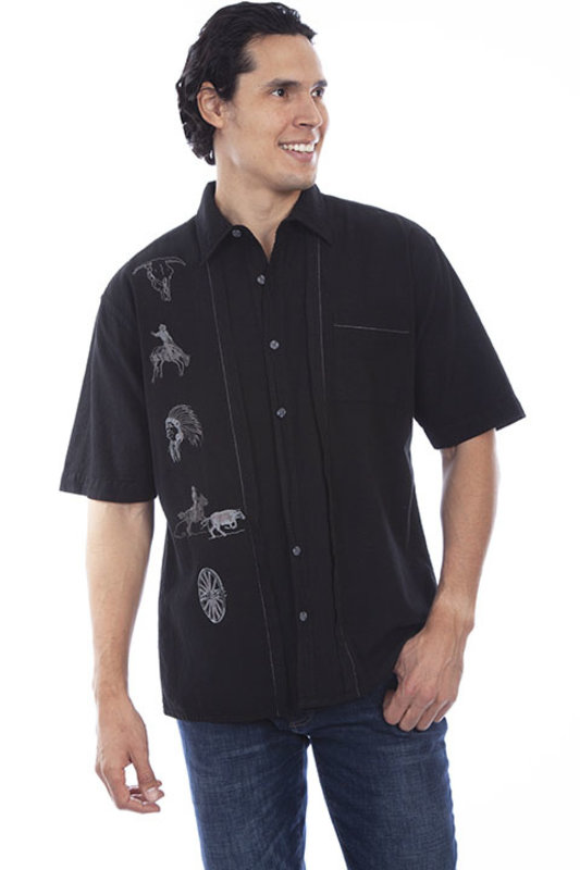 Scully Leather Men's Scully Western Charm Short Sleeve Shirt