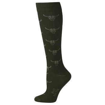 Women's Boot Doctor Over the Calf Socks - Bull Skull