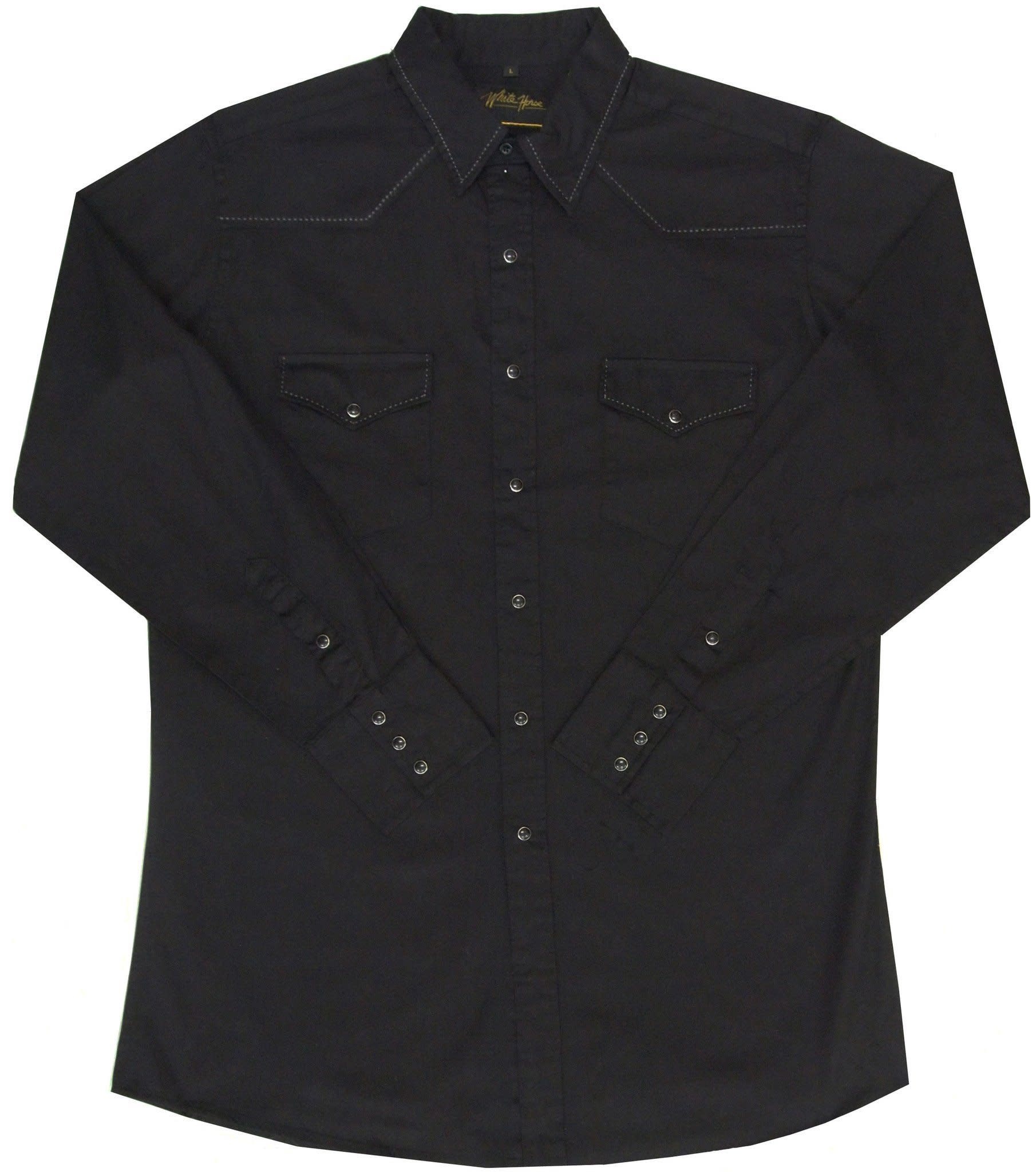 White Horse Mens Canvas Western Shirt 
