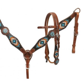 Showman Showman Tack Set - Navajo Embroidered with Cross