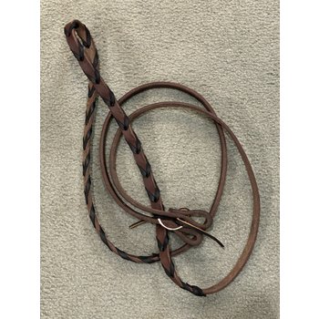 Circle L Circle L Leather Lace Game Reins with Tie End - 5/8" x 7'
