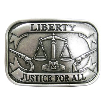 Belt Buckle - "Liberty & Justice for All"