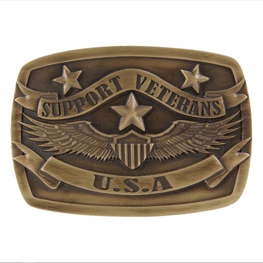 Belt Buckle - "Support Veterans USA"