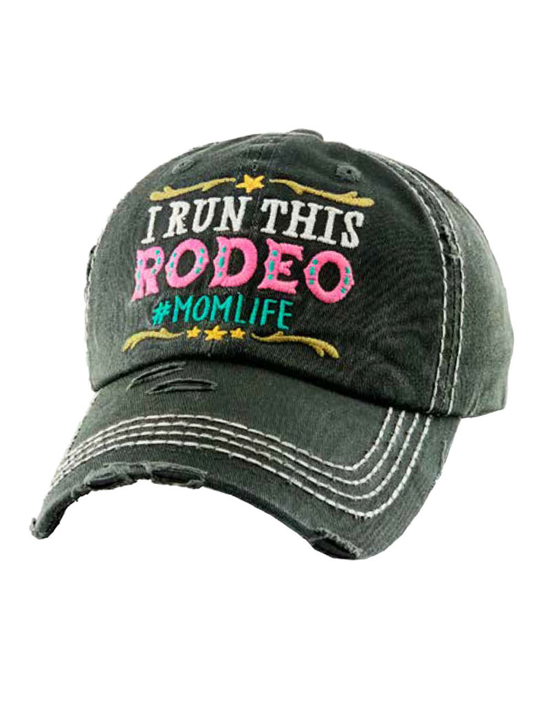 WEX Ball Cap - "I Run This Rodeo #MomLife"