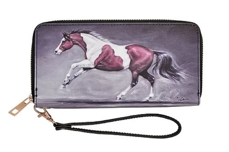 AWST Wallet - "Lila" Galloping Paint Horse