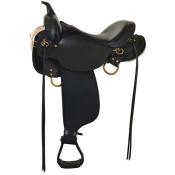 Circle Y 15" Wide Circle Y High Horse - Eldorado Cordura Trail Saddle - Black