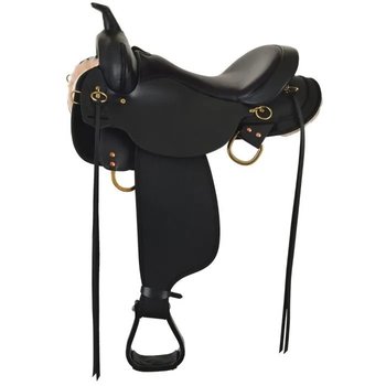 Circle Y 16" Wide Circle Y High Horse - Eldorado Cordura Trail Saddle - Black