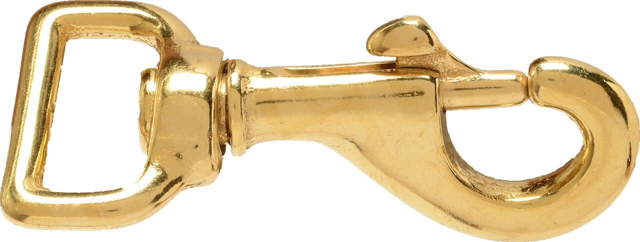 5/8 Brass, Bolt Swivel Snap Hook, Solid Brass, Zinc Alloy 