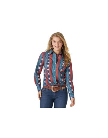 Wrangler Women's Wrangler Southwestern Design Snap Shirt