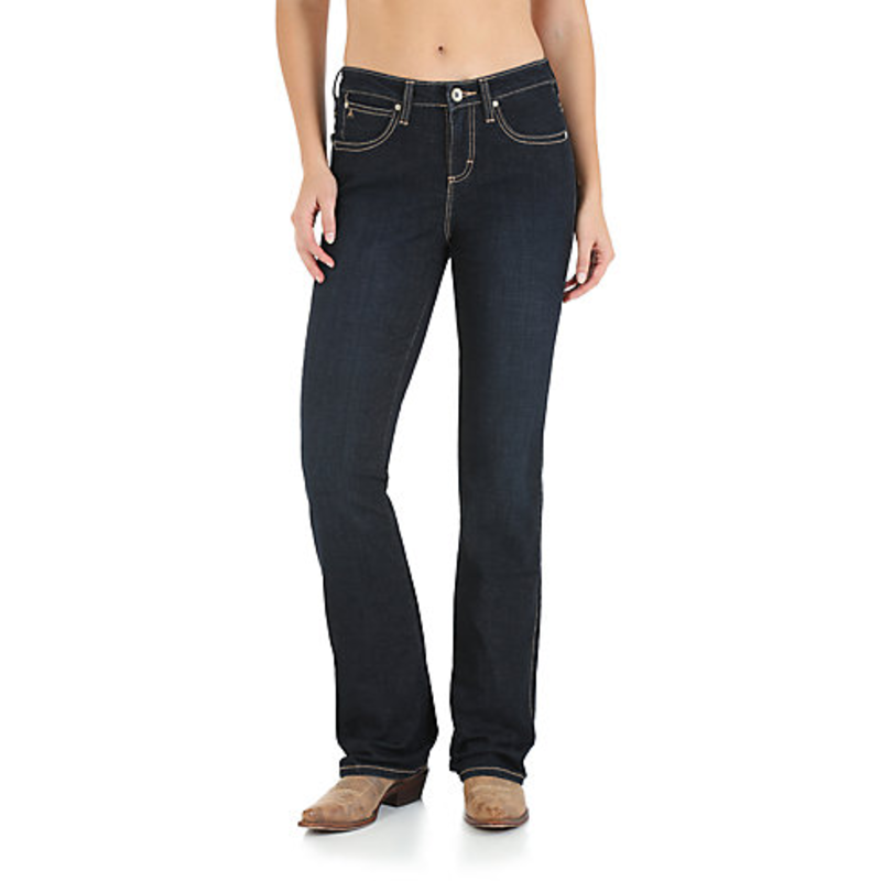 Jeans Wrangler Donna Aura Boot Cut – Modello Snellente, Vestibilità Media, Colore Jennifer, Taglia 18 (98% Cotone, 2% Elastan)