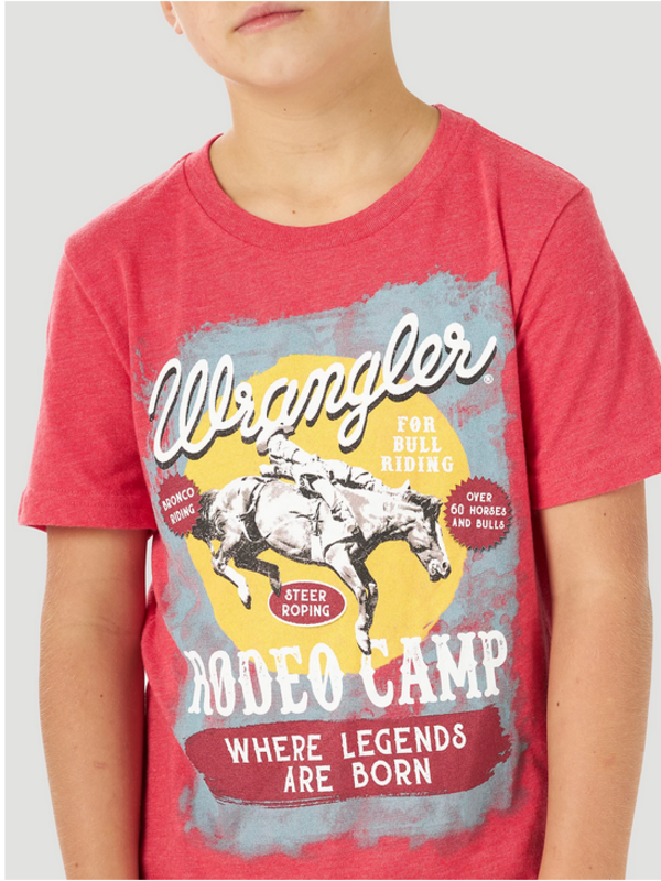 Wrangler Youth Wrangler Red Heather Graphic T-Shirt