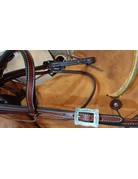 Circle L Circle L Double Stitched Headstall with Jeremiah Watts Buckles - Horse Size