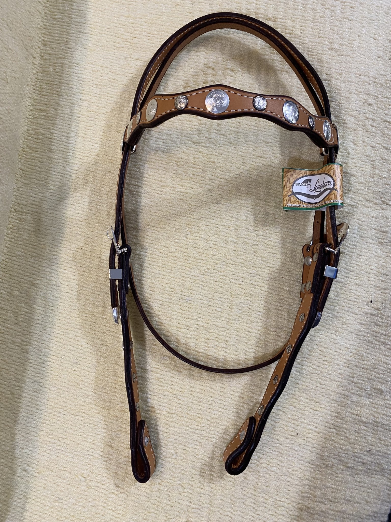 Bosal Bridle - Showman with Turquoise Accents