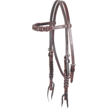 Blood Knot Browband Headstall - Chocolate