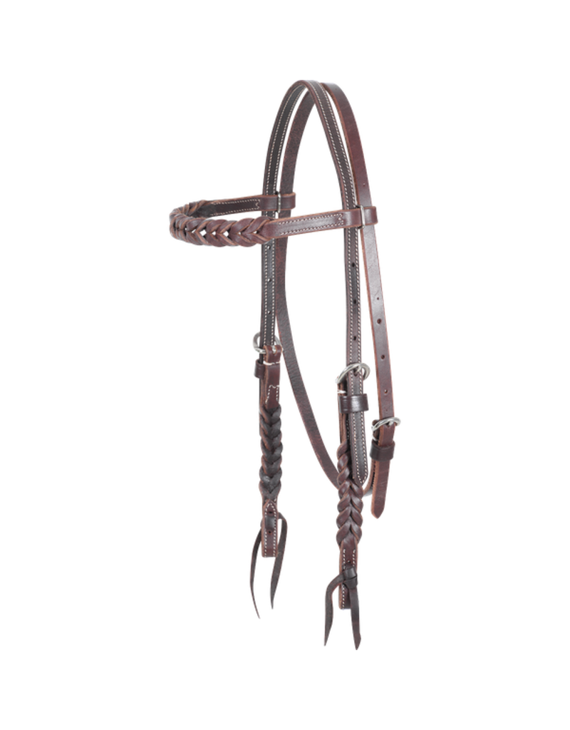 Blood Knot Browband Headstall - Chocolate