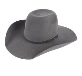 Resistol Hooey Day Money Felt Hat, Grey 