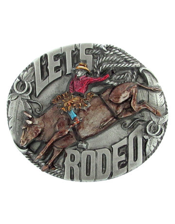 Belt Buckle - "Lets Rodeo"