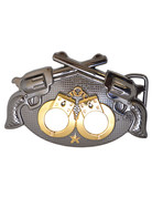 Belt Buckle - Handcuffs & Crossed Guns
