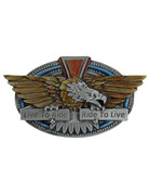Belt Buckle - Live to Ride Fierce Eagle