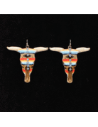 Earrings -Blazin Roxx Earrings Skull Aztec Design