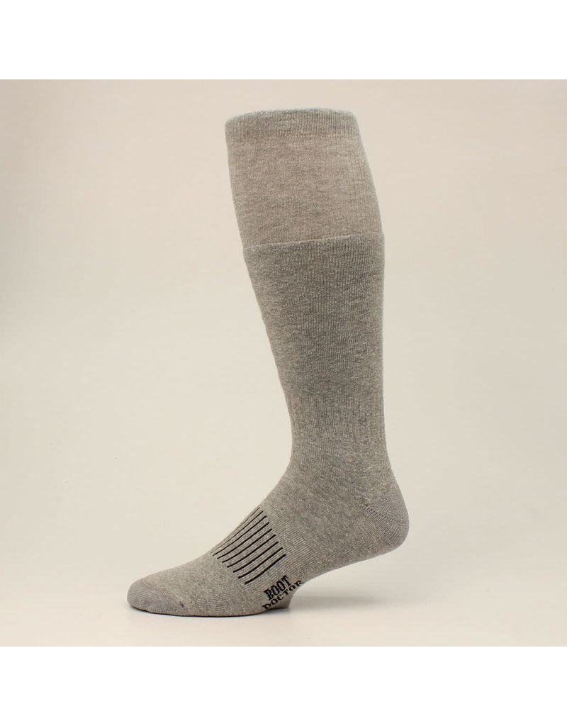 Adult Socks - Men's Boot Doctor Over the Calf Cotton Grey 2-pack