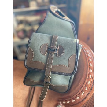 Tough-1 Canvas Horn Bag with Leather Accents