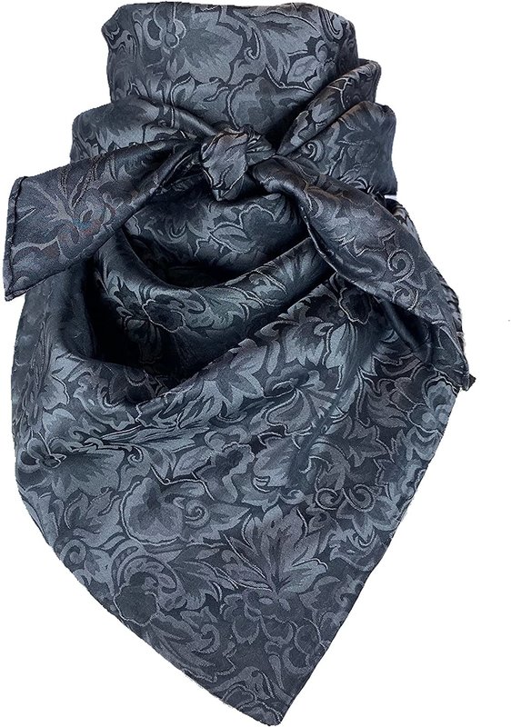 Wyoming Traders Wild Rag Silk Scarf - 20" Baroque Ash