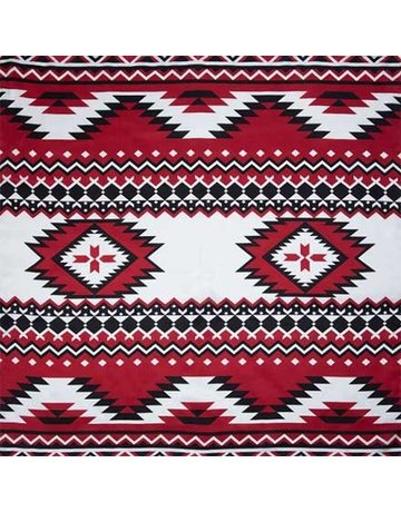 Wyoming Traders Wild Rag Silk Scarf - 34.5" Red/Black Southwest