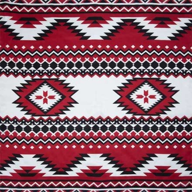 Wyoming Traders Wild Rag Silk Scarf - 34.5" Red/Black Southwest