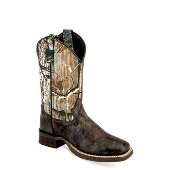 Old West Children's Old West Youth Square Toe Camo Boot