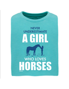 Stirrups Children's Stirrups T-Shirt - "A Girl Who Loves Horses"