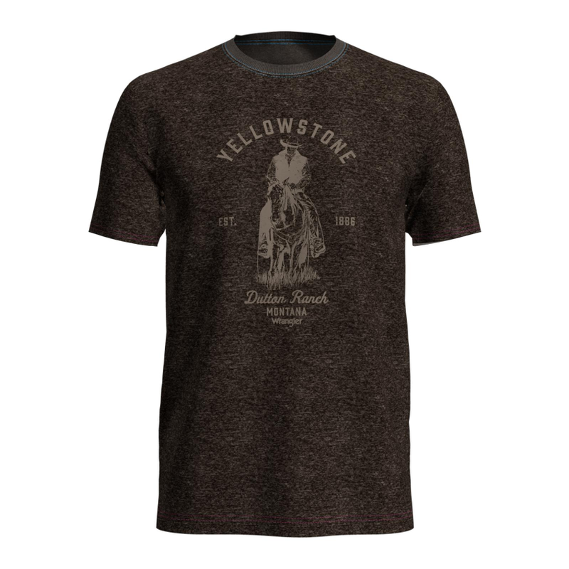 Wrangler Men's Wrangler Yellowstone SS T-Shirt Brown Heather