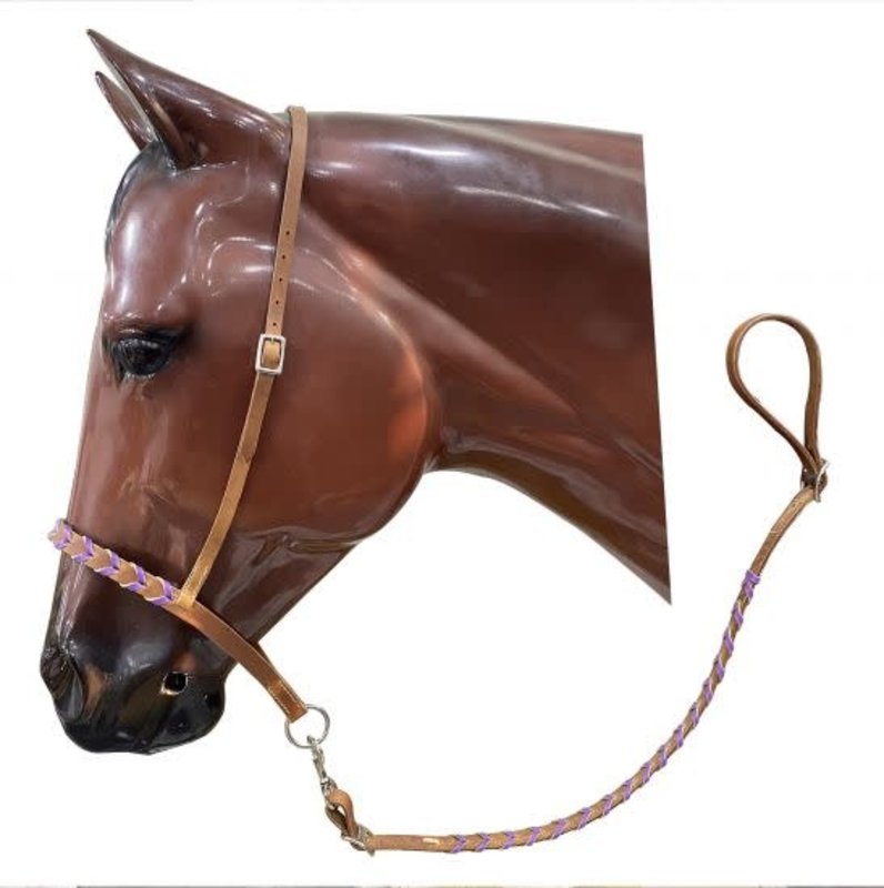 Showman Showman Braided Nose Tie Down - Purple