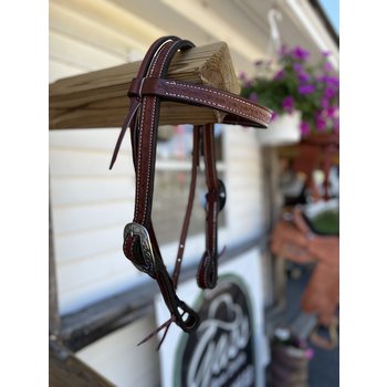Circle L Circle L Browband Headstall - Barb Wire Tooled
