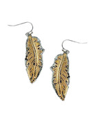 WEX Earrings - Two-Tone Feathers