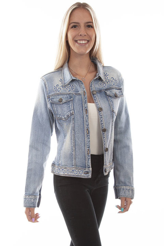 Scully Leather Women's Scully Jean Jacket with Beading