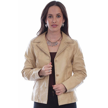 Scully Leather Women's Scully Cream Leather Jacket