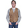 Scully Leather Men's Scully Brown Lambskin Leather Button Front Vest
