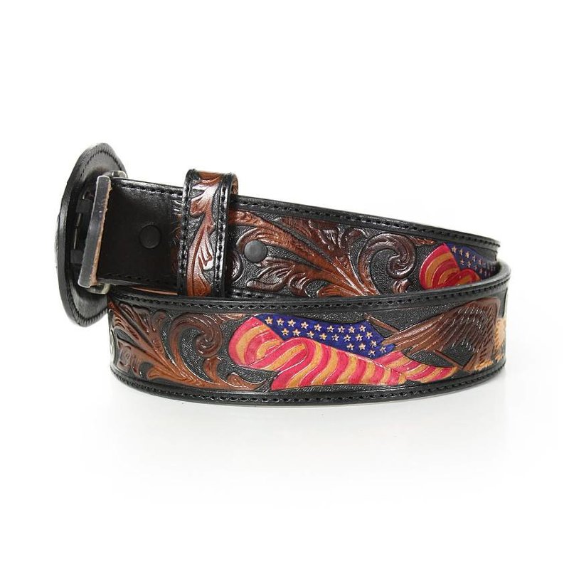 Sterling Silver Wage Western Trophy Buckle Tony Lama Belt - Yourgreatfinds