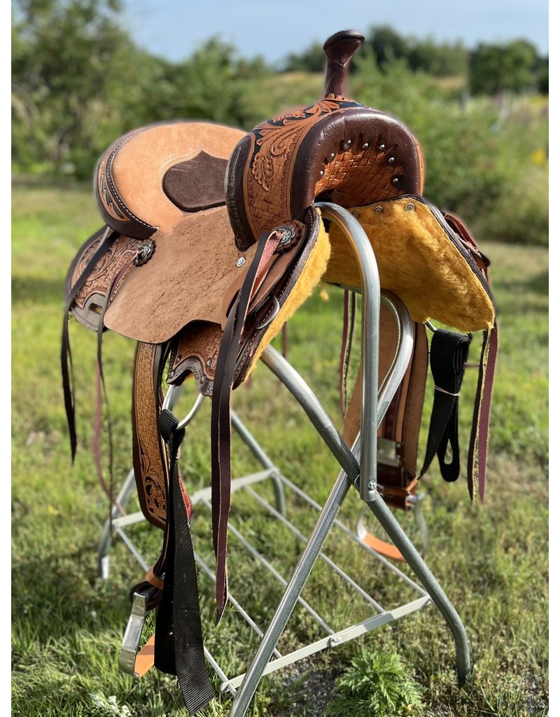 16" Wild Star Two-Tone Roughout Barrel Saddle - Inlay Seat