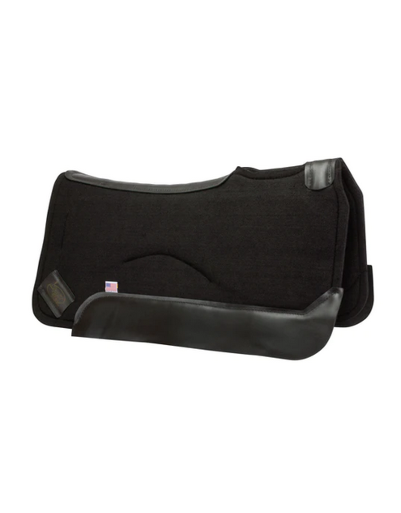 Contour Classic Saddle PadBlack Wear Leather 3/4" x 30" x 30" Gass